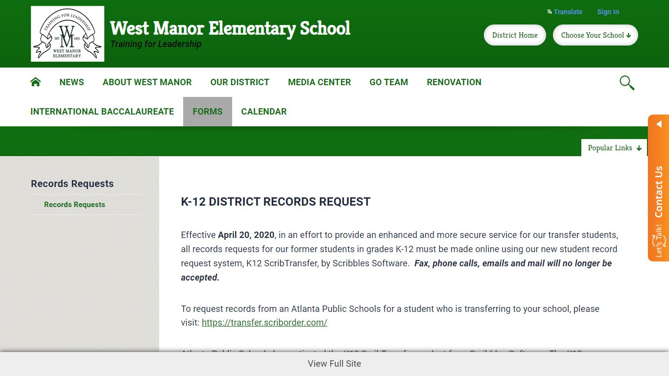Records Requests / Records Requests - Atlanta Public Schools