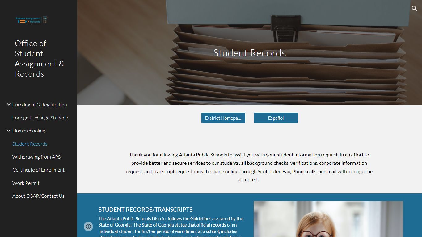 Office of Student Assignment & Records - Student Records - Google